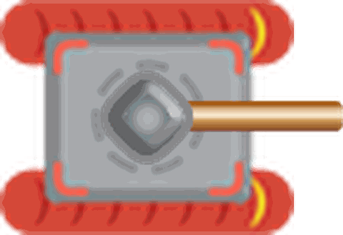 Player tank with its gun
